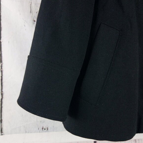 Atmosphere Women's Size 12 Black Pea Coat - Picture 10 of 15